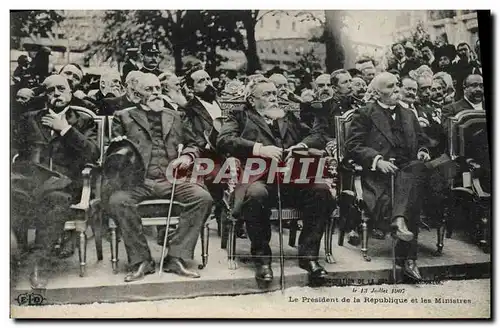 Ansichtskarte AK Militaria Inauguration de la statue de Garibaldi Le President de la Republique et les ministres