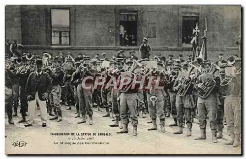 Ansichtskarte AK Militaria Inauguration de la statue de Garibaldi La musique des Garibladiens