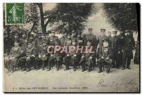 Ansichtskarte AK Militaria Hotel des Invalides Paris Les derniers invalides 1908