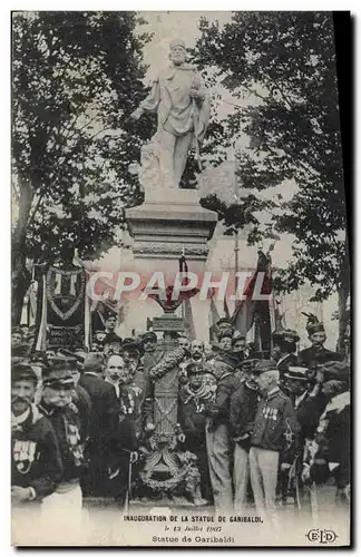 Ansichtskarte AK Militaria Inauguration de la statue de Garibaldi Statue de Garibaldi