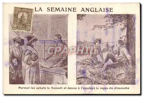 Cartes postales La semaine anglaise