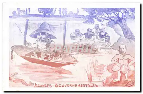 Cartes postales Vacances gouvernemtales Peche Pecheur