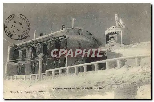Cartes postales L&#39Observatoire du Puy de Dome en hiver