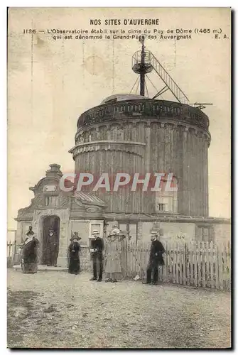 Cartes postales L&#39Observatoire etabli sur la cime du Puy de Dome