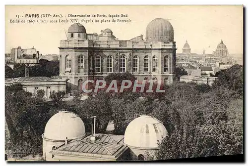 Cartes postales Paris Observatoire de Paris Facade Sud