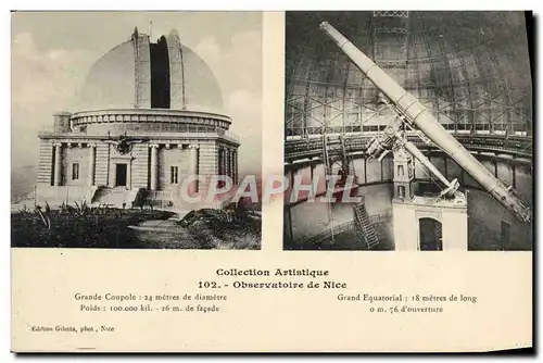 Cartes postales Observatoire de Nice Grande Coupole Grand Equatorial