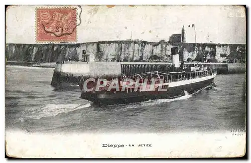 Cartes postales Bateau Dieppe La jetee