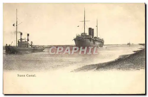 Ansichtskarte AK Bateau Paquebot Suez Canal Egypt Egypte