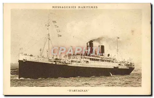 Cartes postales Bateau Paquebot Messageries Maritimes D'Artagnan