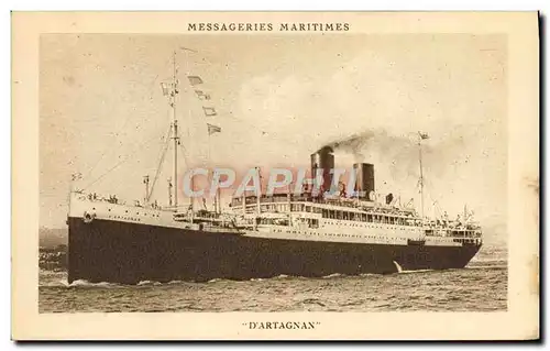 Cartes postales Bateau Paquebot Messageries Maritimes D'Artagnan