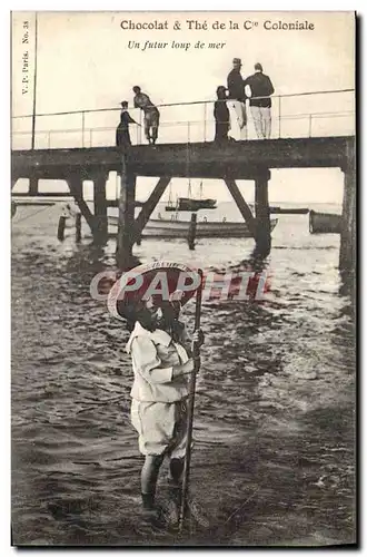 Ansichtskarte AK Folklore Maillot de Bains Enfant Un futur loup de mer