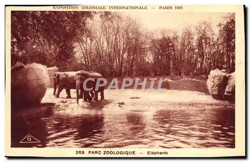 Ansichtskarte AK Elephant Exposition coloniale internationale Paris 1931 Elephants