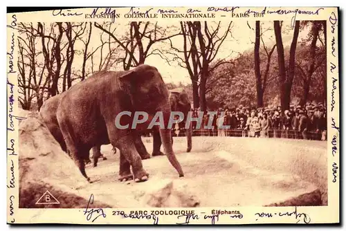 Ansichtskarte AK Elephant Exposition coloniale internationale Paris 1931 Elephants