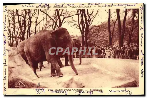 Cartes postales Elephant Exposition coloniale internationale Paris 1931 Elephants