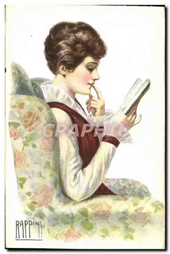 Cartes postales Fantaisie Illustrateur Rappini Femme