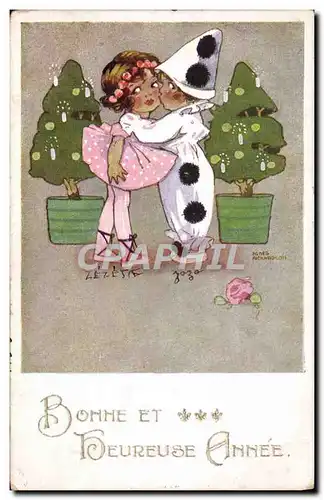 Cartes postales Fantaisie Illustrateur Enfants Pierrot