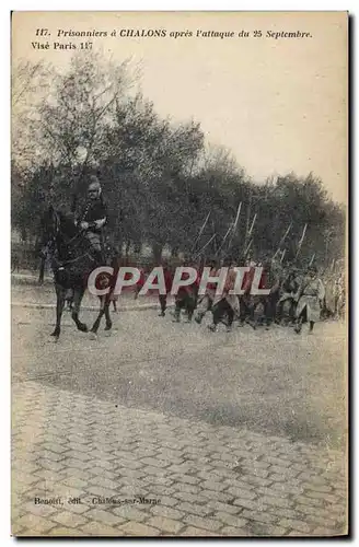 Ansichtskarte AK Militaria Prisonniers a Chalons apres l&#39attaque du 25 septembre