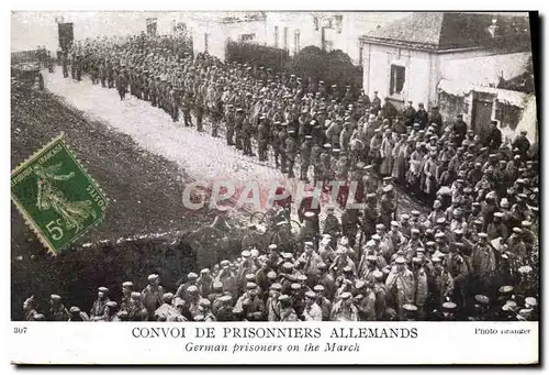 Cartes postales Militaria Convoi de Prisonniers allemands