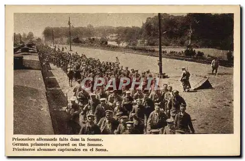 Ansichtskarte AK Militaria Prisonniers allemands faits dans la Somme