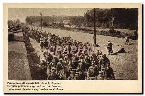 Cartes postales Militaria Prisonniers allemands faits dans la Somme