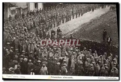 Cartes postales Militaria Prisonniers allemands