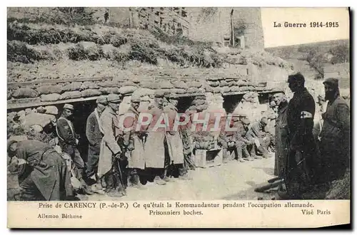 Ansichtskarte AK Militaria Prise de Carency La Kommandantur Croix Rouge