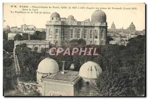 Cartes postales Astronomie Paris Observatoire Le Pantheon et le Val de Grace