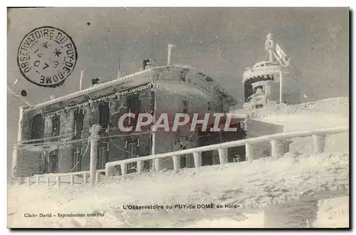 Ansichtskarte AK Astronomie L&#39Observatoire du Puy de Dome en hiver