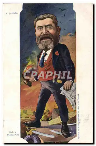 Cartes postales Politique Satirique Jaures