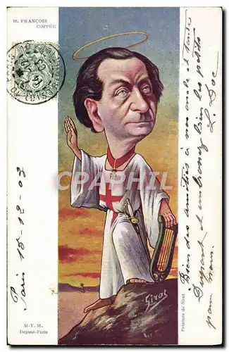 Cartes postales Politique Satirique Francois Coppee Sirat Croise Croisade