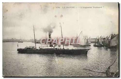 Cartes postales Bateau Le Havre L&#39Augustin Normand