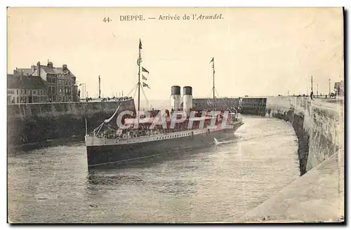 Ansichtskarte AK Bateau Dieppe Arrivee de l&#39Arundel