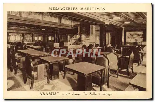 Cartes postales Bateau Paquebot Messageries Maritimes Aramis La salle a manger