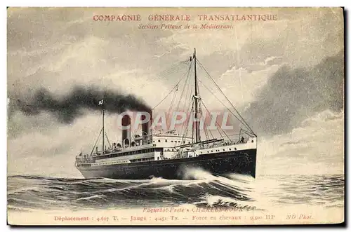 Ansichtskarte AK Bateau Paquebot Compagnie Generale Transatlantique Charles Roux