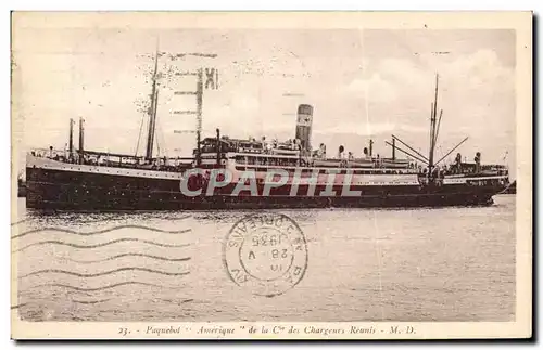 Cartes postales Bateau Paquebot Amerique de la Cie des Chargeurs Reunis