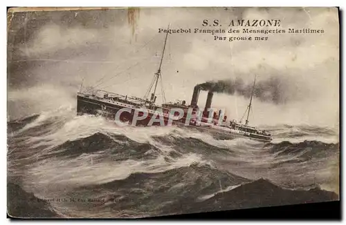 Ansichtskarte AK Bateau Paquebot Francais des Messageries Maritimes SS Amazone