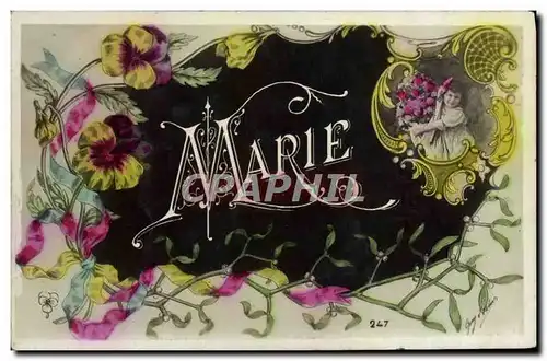 Cartes postales Fantaisie Prenom Marie Enfant