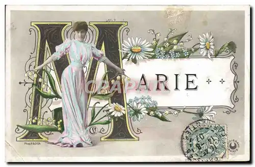 Cartes postales Fantaisie Prenom Marie Femme