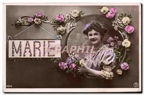 Cartes postales Fantaisie Prenom Marie