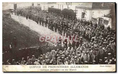 Cartes postales Militaria Convoi de prisonniers allemands