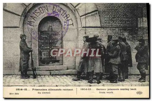 Cartes postales Militaria Prisonniers allemands rentrant du travail