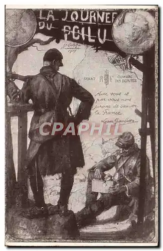 Cartes postales Militaria La journee du poilu 1915