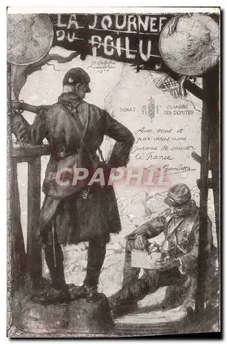 Cartes postales Militaria La journee du poilu 1915