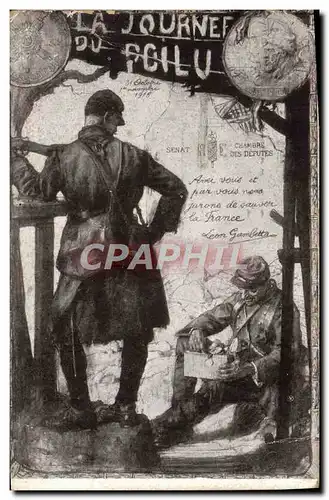 Cartes postales Militaria La journee du poilu 1915