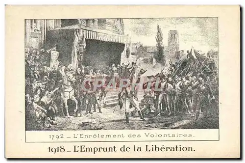 Cartes postales Militaria 1792 1918 Enrolement des volontaires Emprunt de la liberation