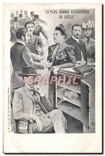 Cartes postales Politique Satirique La plus grande escroquerie du siecle Humbert Lapin