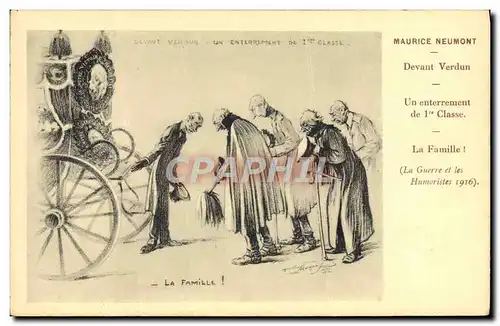 Cartes postales Politique Satirique Maurice Neumont devant Verdun
