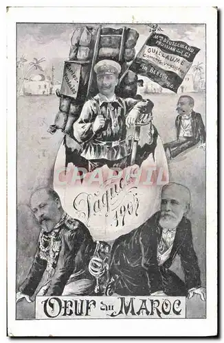 Ansichtskarte AK Politique Satirique Oeuf du Maroc Paques 1905 Guillaume Berlin