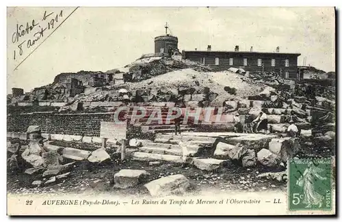 Ansichtskarte AK Astronomie Auvergne Les ruines du temple de Mercure et l&#39Observatoire