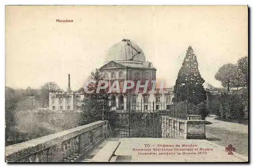 Cartes postales Astronomie Meudon Chateau Ancienne residence imperiale Observatoire